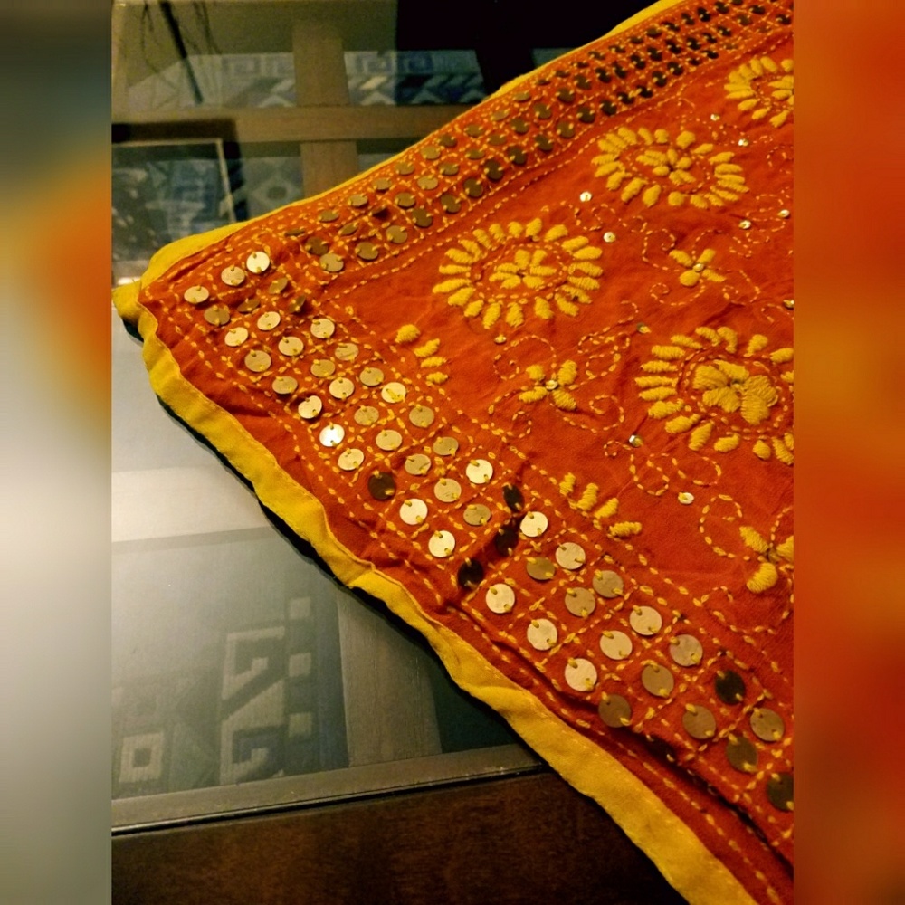 PHULKARI HAND EMBROIDERED STOLE